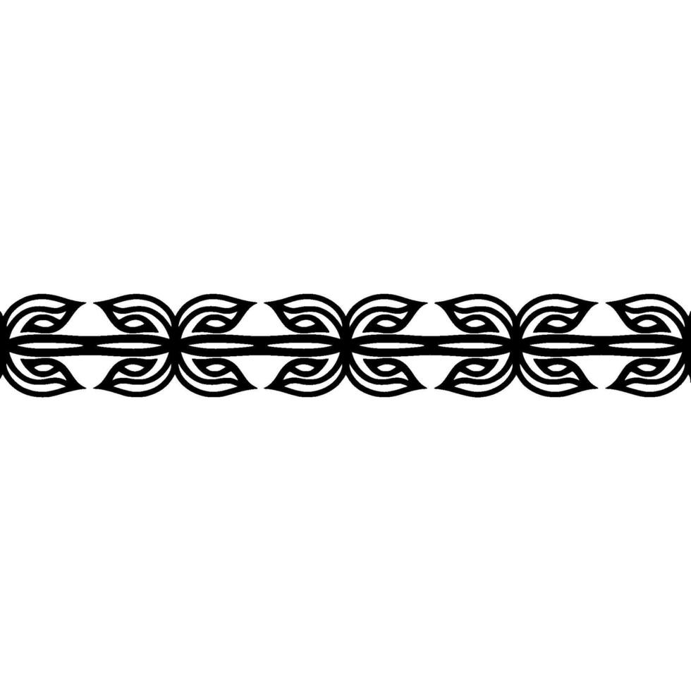 Elegant Black Floral Border on Pale Background - Minimalist Element vector