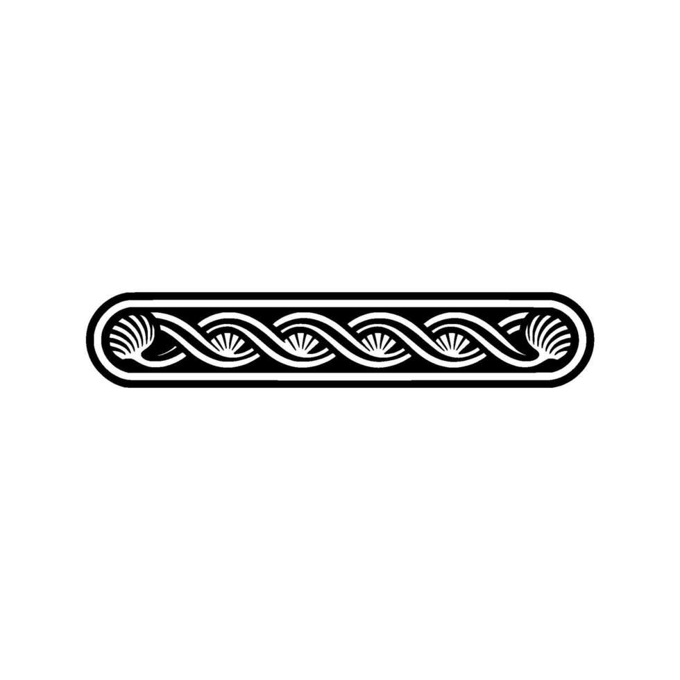 Intricate Celtic Knotwork Border in Black and White vector
