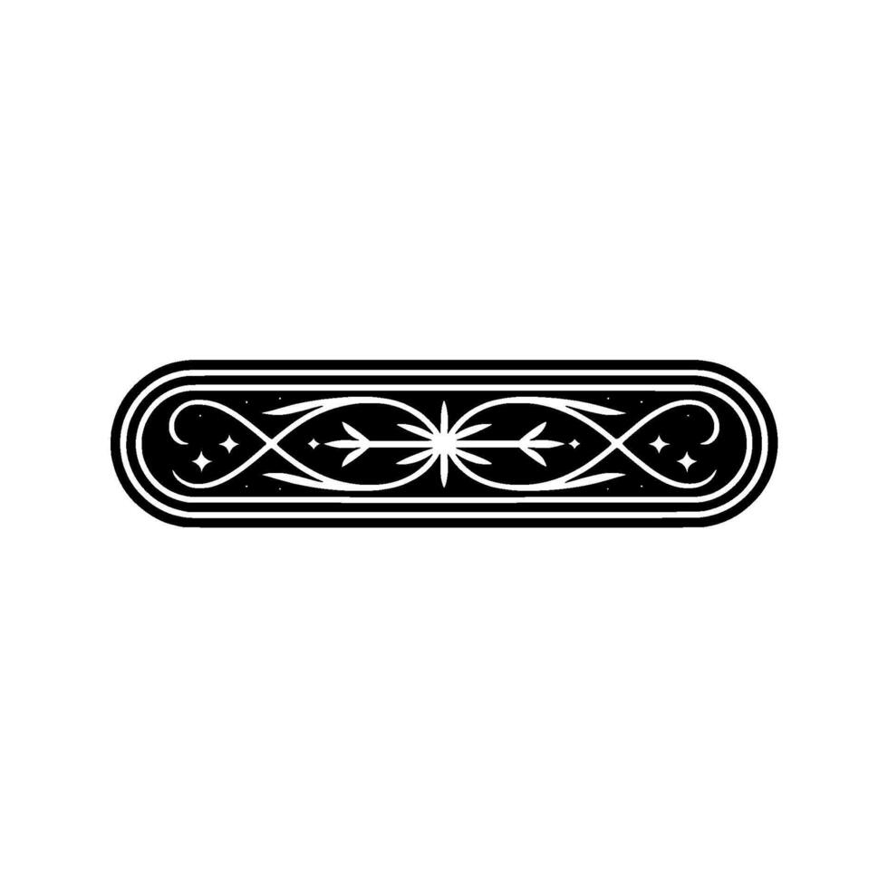 Elegant Black and White Ornamental Border on Cream Backdrop vector