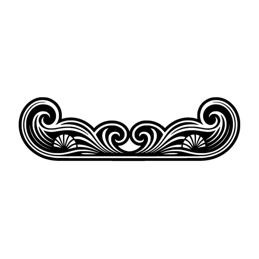 Art Deco Swirls Border, Decorative Element vector