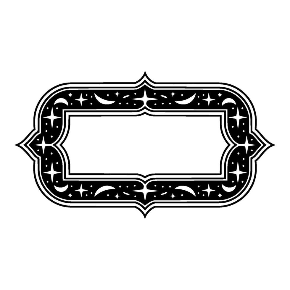 Elegant Celestial Frame Stars and Moons, Illustration vector