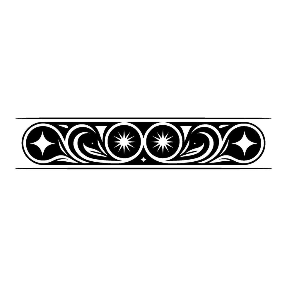 Elegant Black, and White Ornamental, Border vector