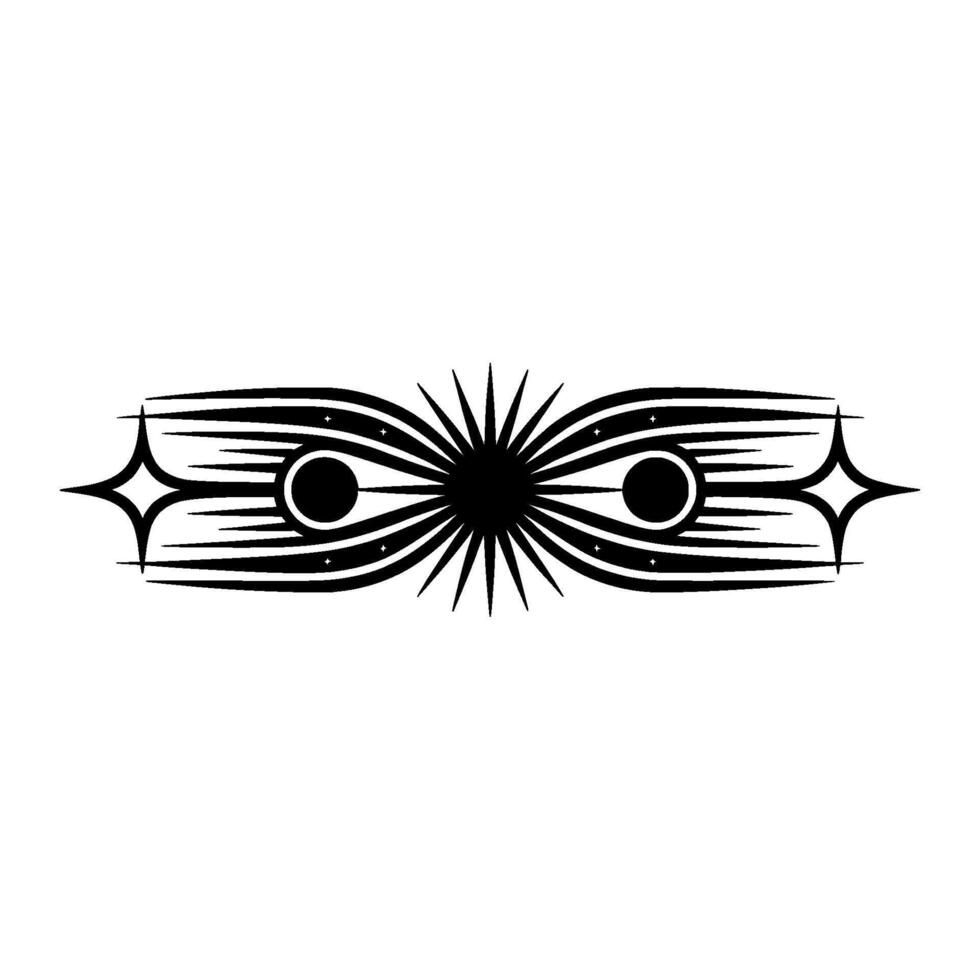 Minimalist Celestial Eye Motif vector