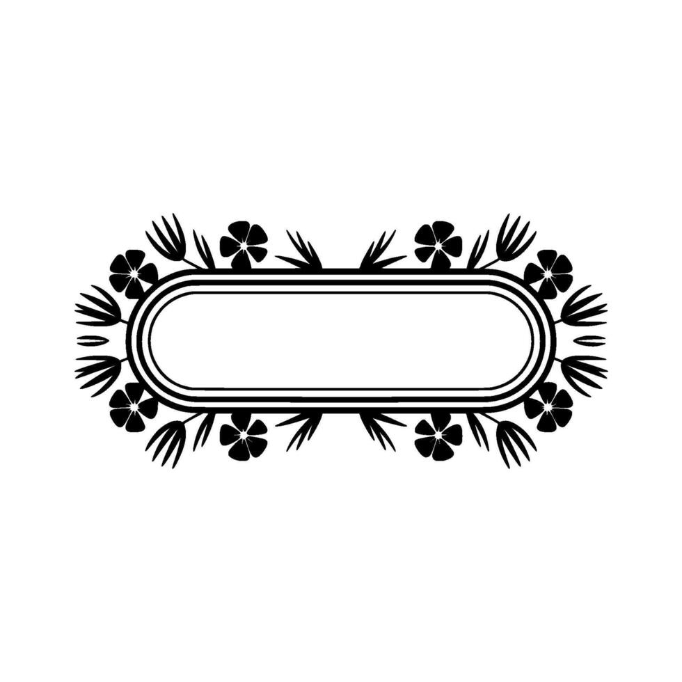 Elegant Floral Frame with Text Space Illustration vector
