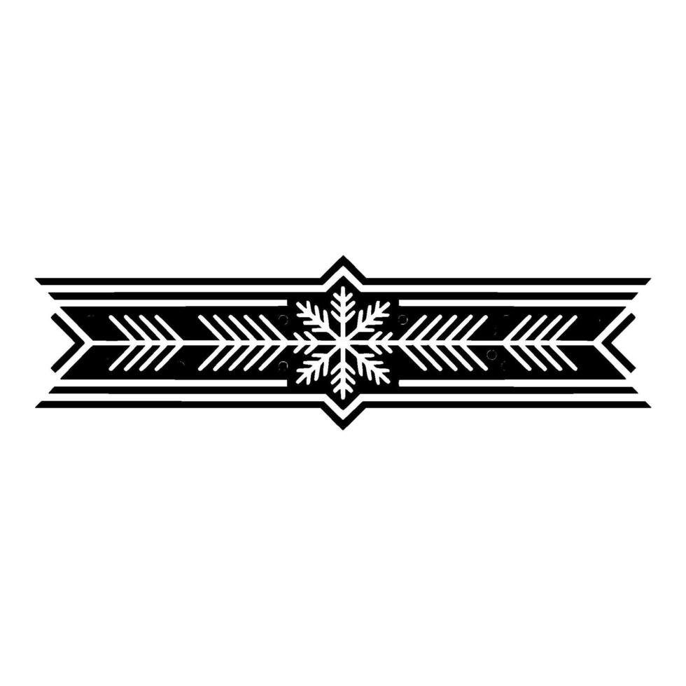 Minimalist Winter Ornament with Snowflake and Berries vector