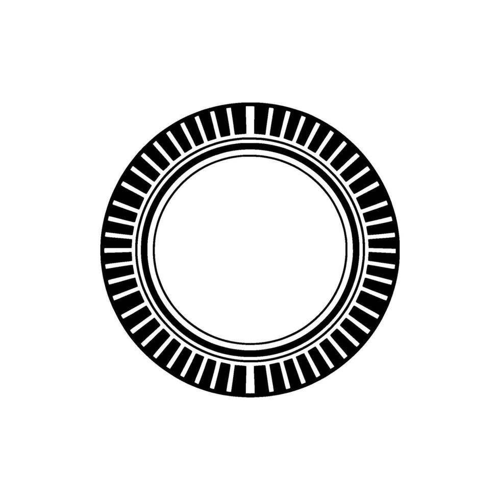 Minimalist Geometric Mandala on White Background, Abstract vector