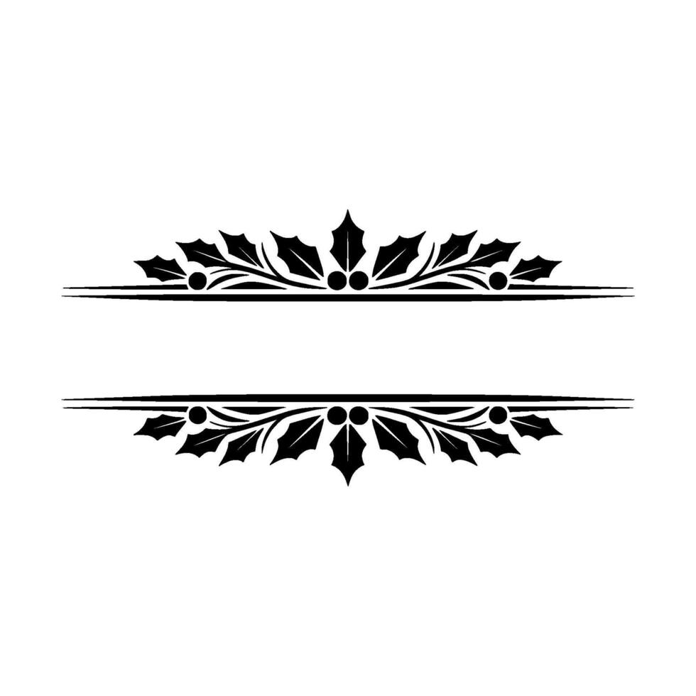 Elegant Holly Border for Holiday Greetings vector