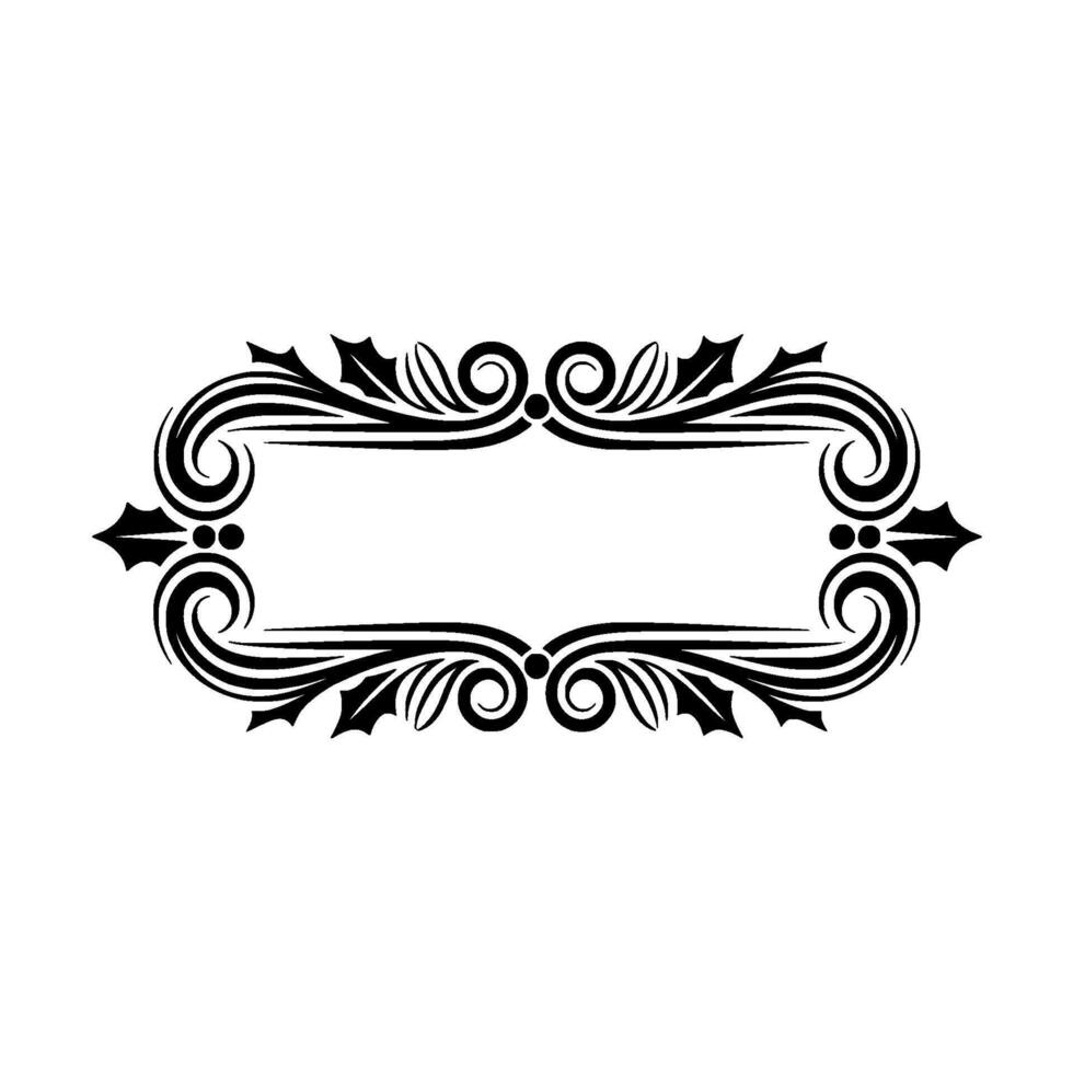 Elegant Vintage Frame Ornament with Red Accents vector