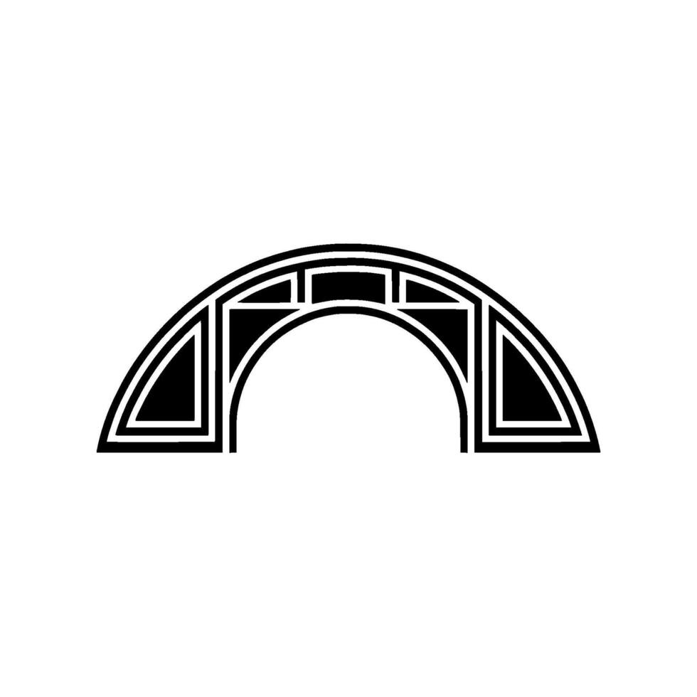 Minimalist Art Deco Arch Element vector