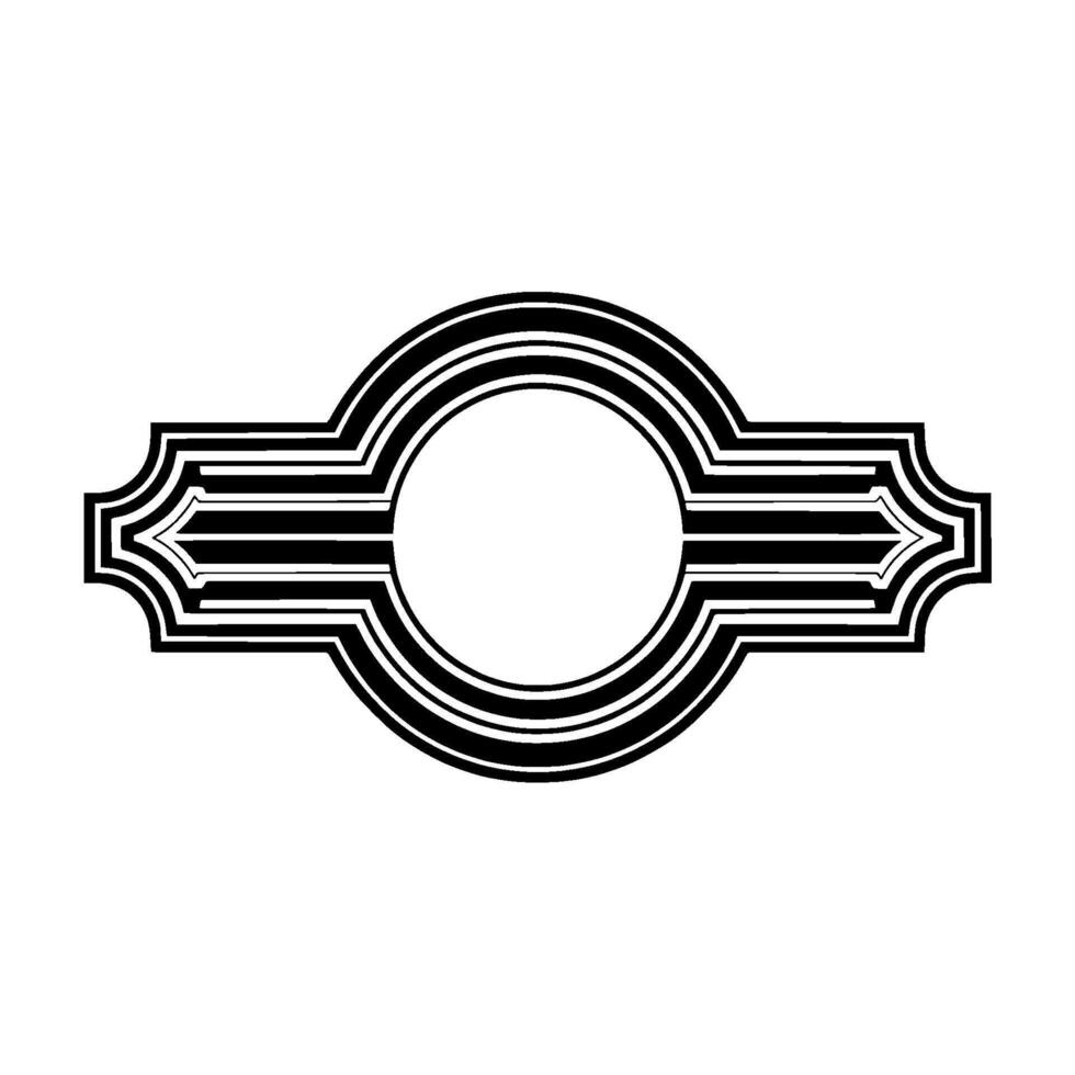 Modern Geometric Element in Black White vector