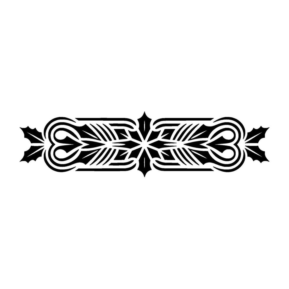 Elegant Black Decorative Ornament on White Background vector
