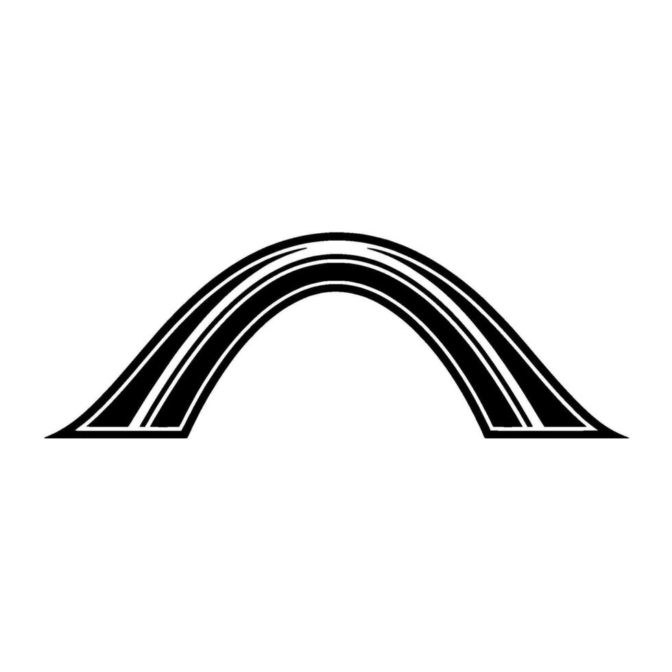 Minimalist Black White Arch , Geometric Shape, Emblem, Illustration vector