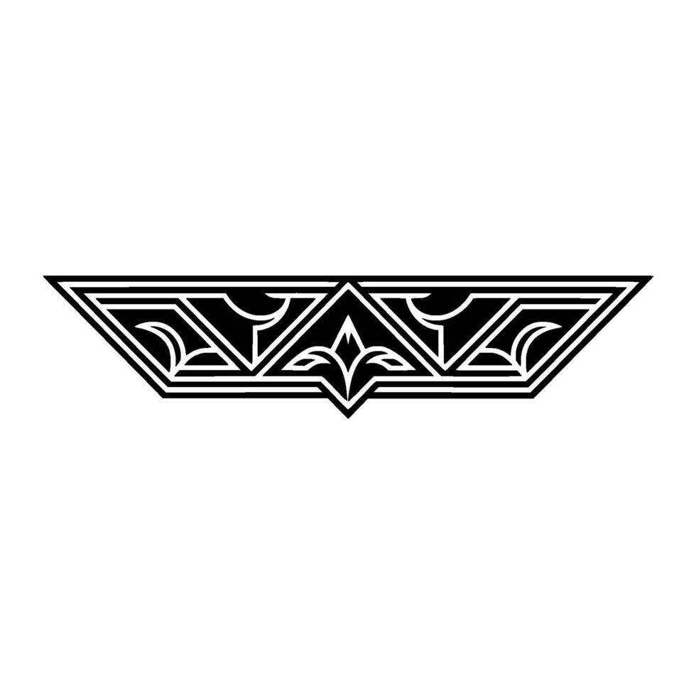 Geometric Art Deco Ornament in Black White vector