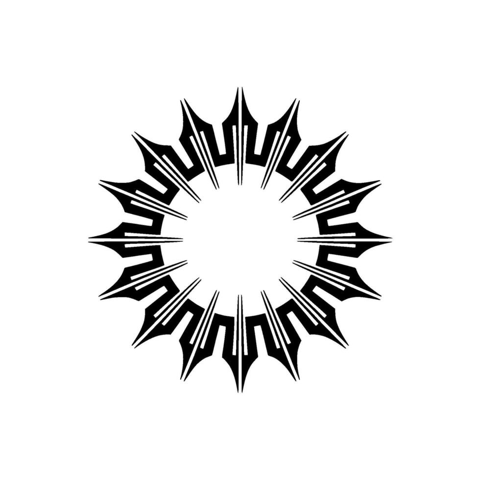 Geometric Starburst Pattern on White Background Element vector