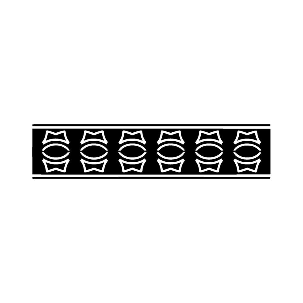 Ornamental Pattern Border Black, White, and Red vector