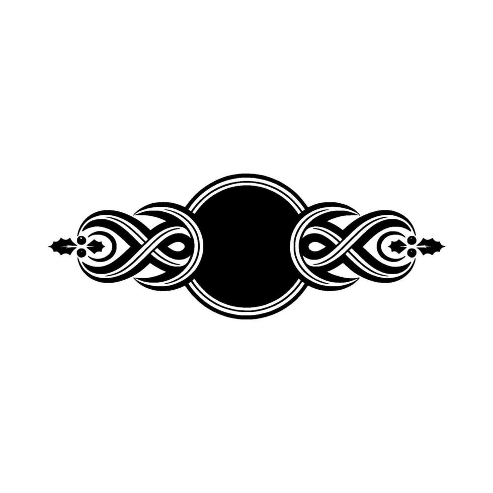 Elegant Black White Ornamental with Infinity Loops, Minimalist Style vector