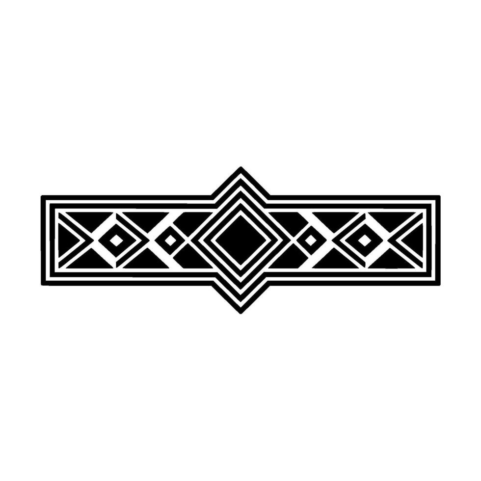 Art Deco Geometric Border Element on White, Geometric vector
