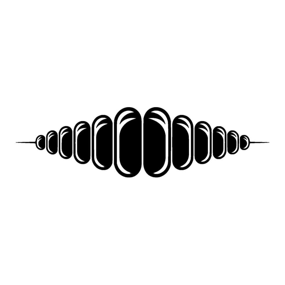 Abstract Black White Gradual Organic Shapes on Neutral Background vector