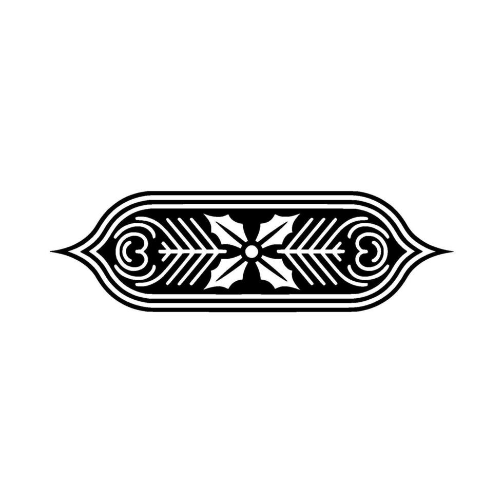 Elegant Black White Ornament on a Neutral Background vector