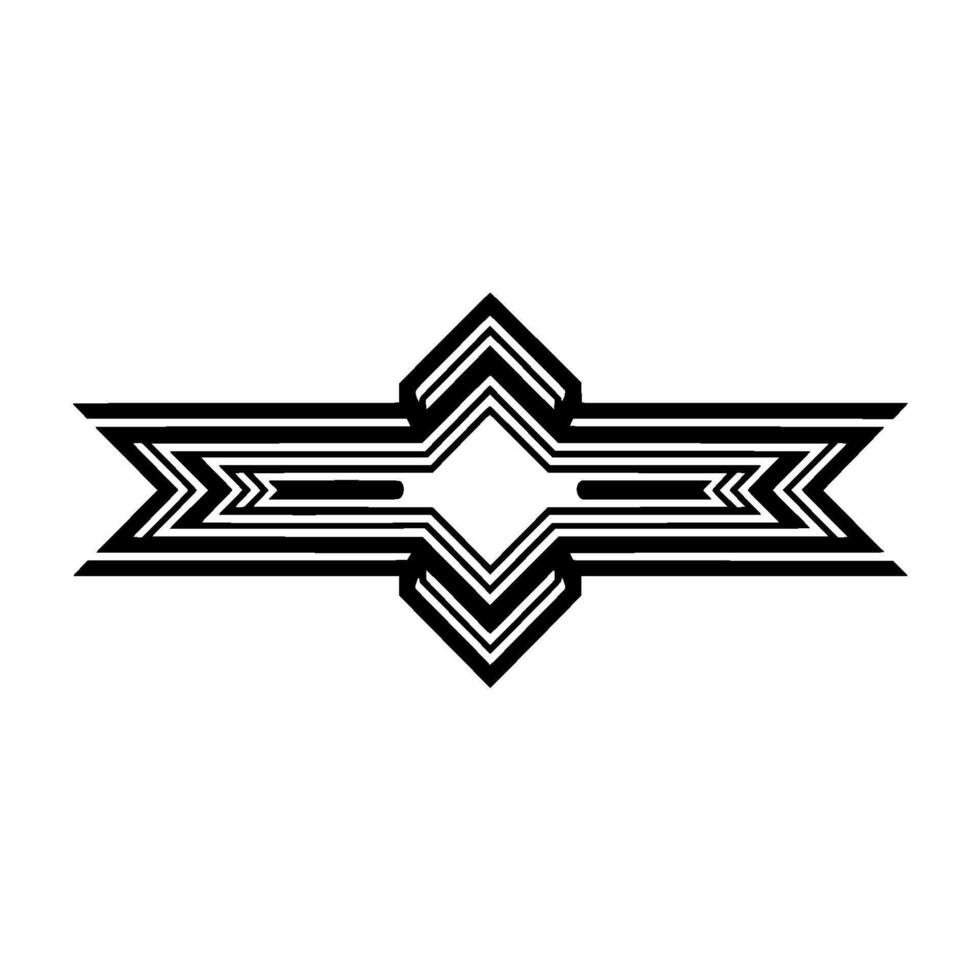 Geometric Abstract Ribbon in Black and White, Minimalist Aesthetic vector