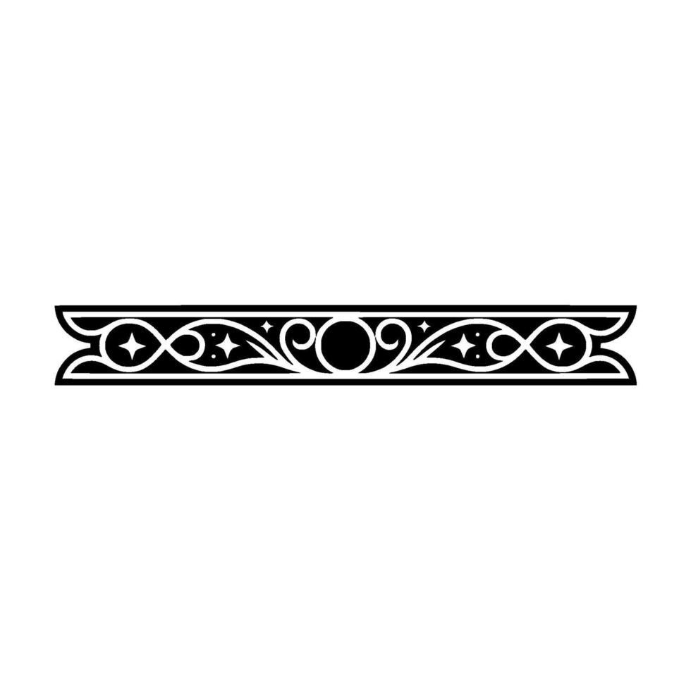 Elegant Black Border Ornament, on White Background vector