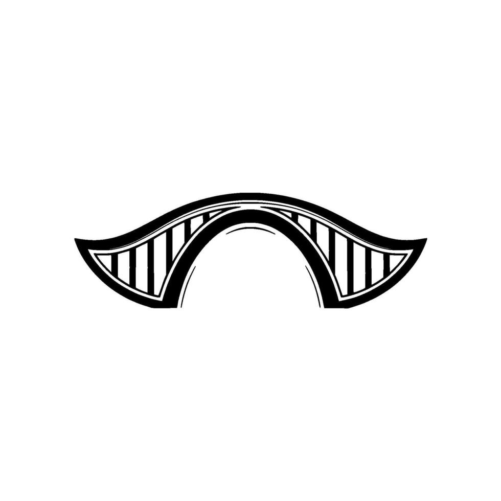 Simple Black and White Bridge Minimalism, , Transportation vector