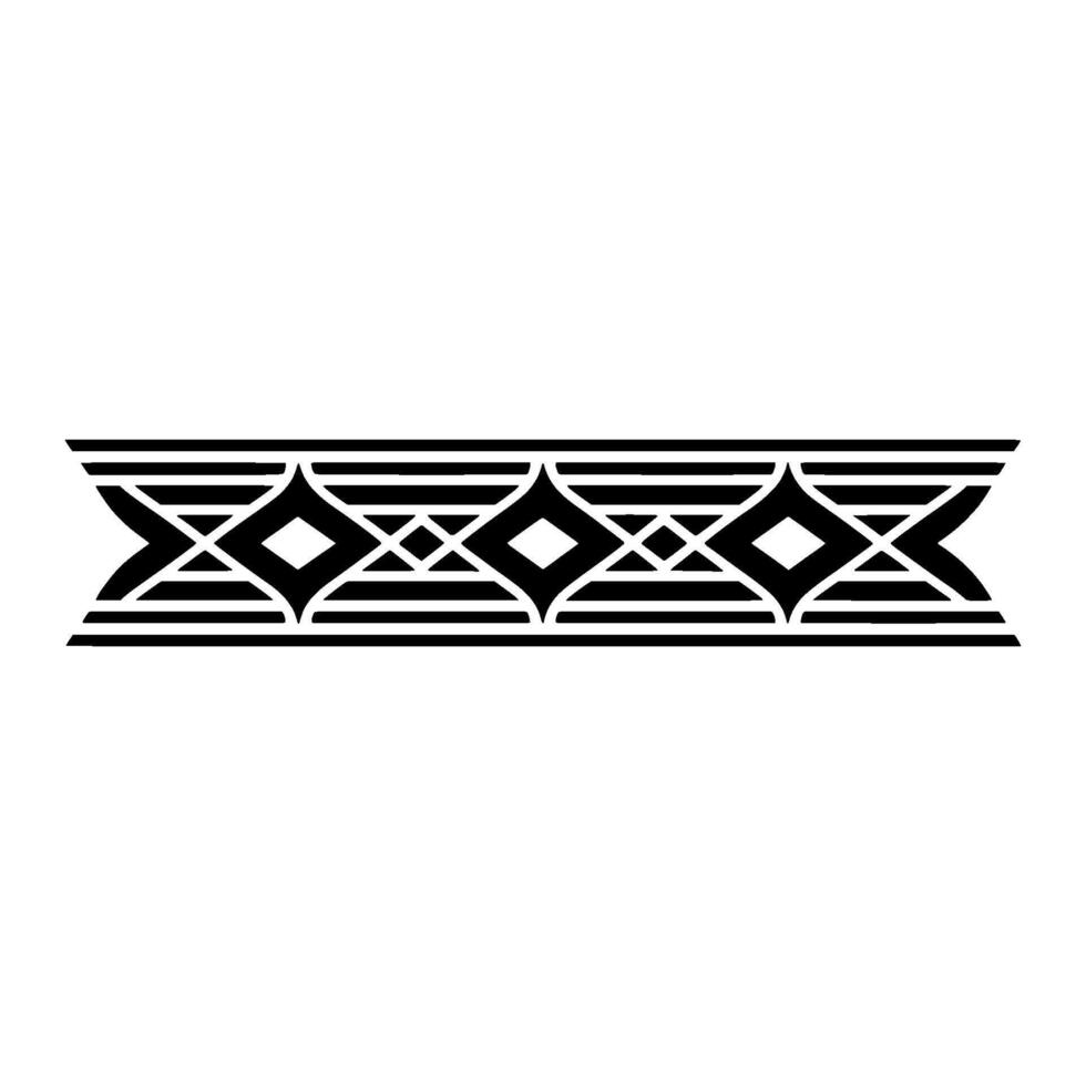 Geometric Black Border on White, Abstract Ornament, Minimalist Style vector