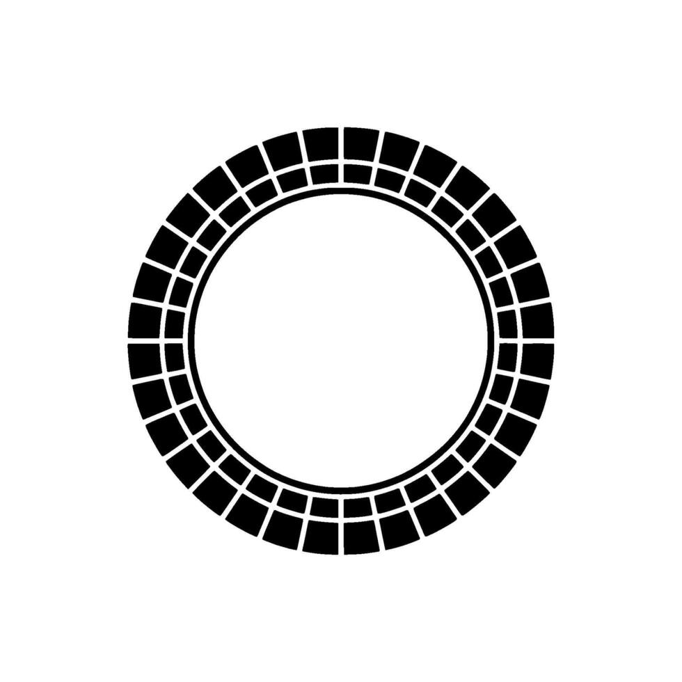 Minimalist Black Circle Geometric , Modern , White Background vector