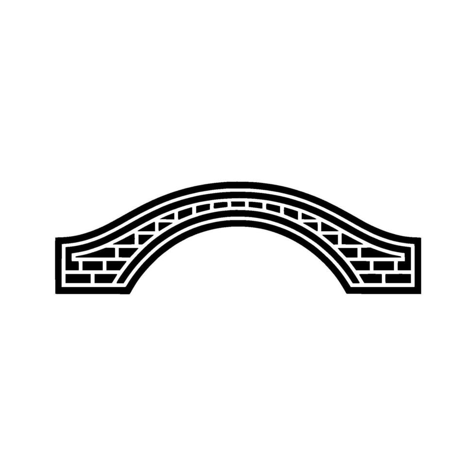 Minimalist Black and White Bridge - Element vector