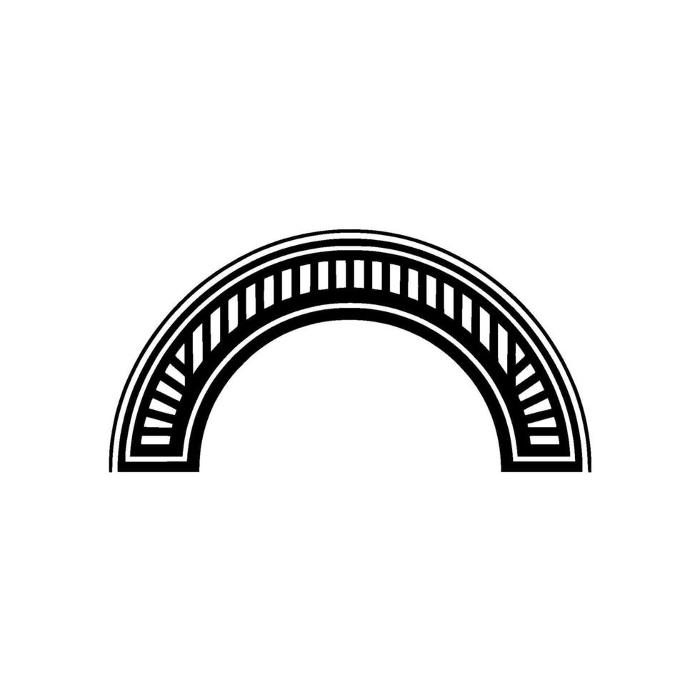 Minimalist Archway in Black and White vector