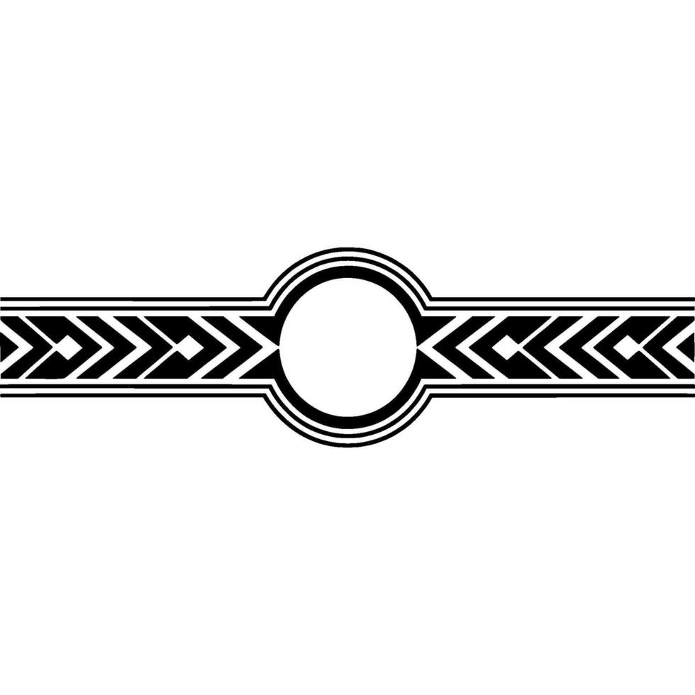 Minimalist Aztec Band with Circle Element Geometric vector