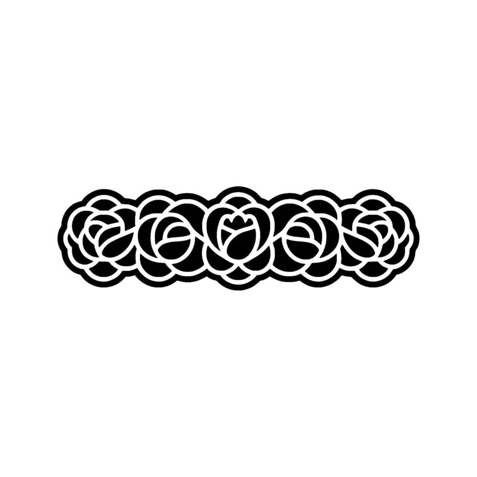 Elegant Black Rose Floral Border on Gradient Background vector