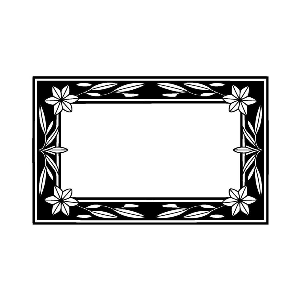 Elegant Floral Frame - Minimalist with Space for Text vector