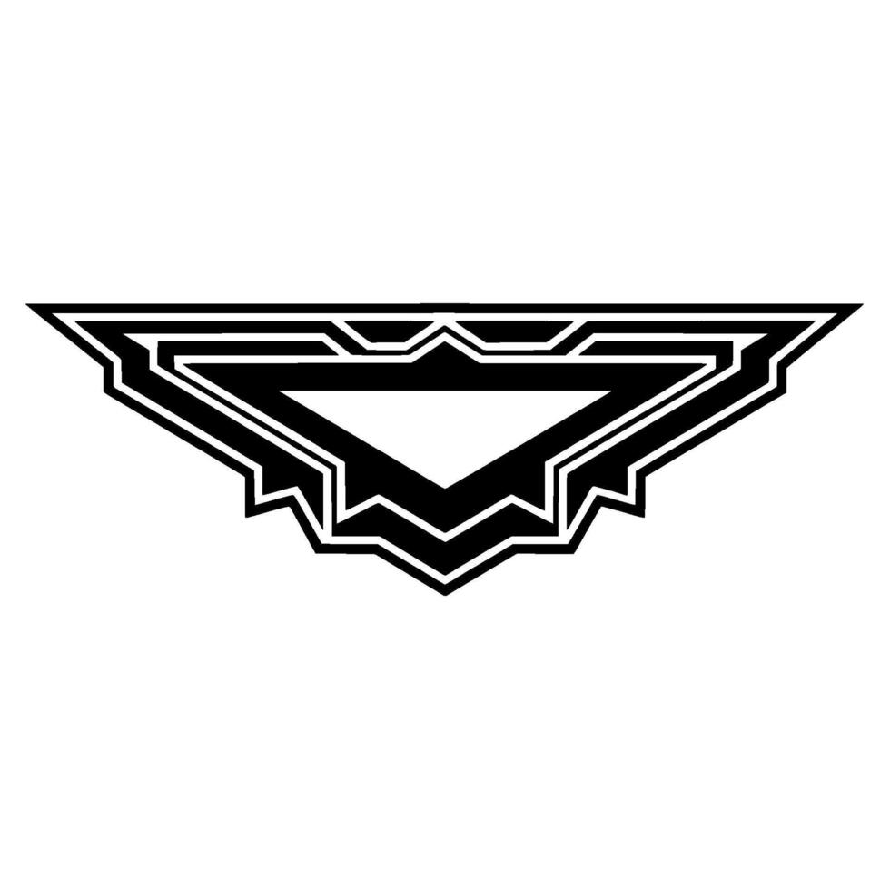 Geometric Angular Black and White Element vector