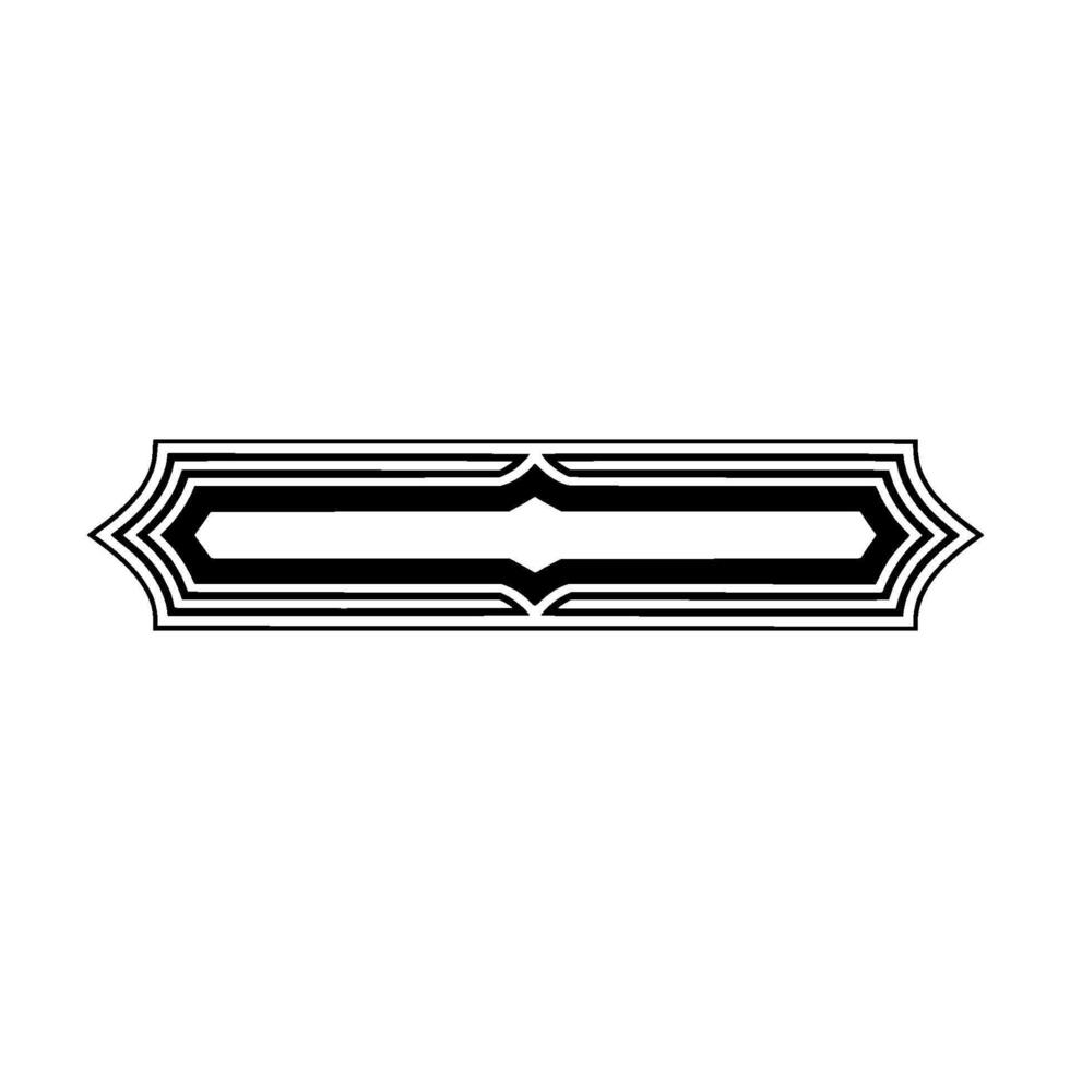 Geometric Border - Decorative Black and White Ornament vector