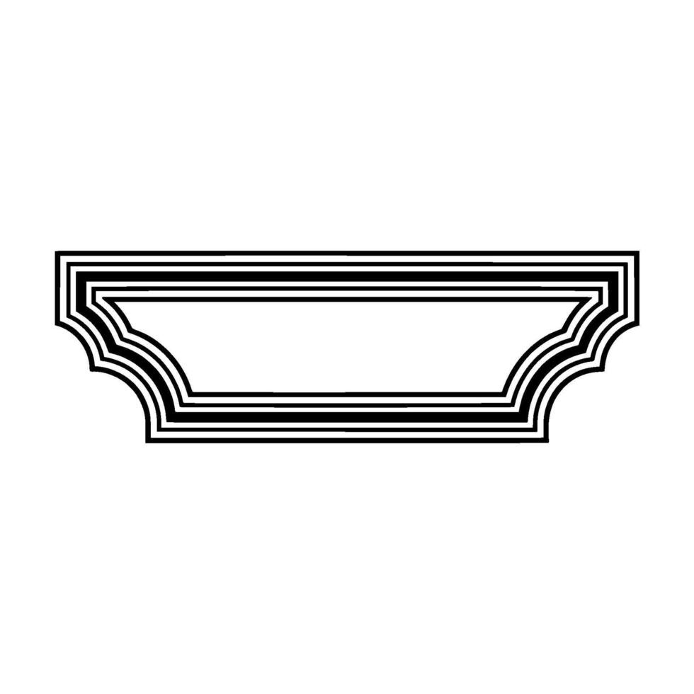 Geometric Frame Modern Minimalist Element vector