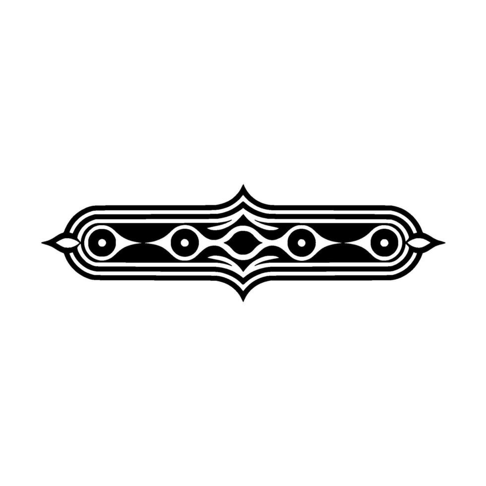 Modern Geometric Ornament in Black and White, Isolated on Gray vector