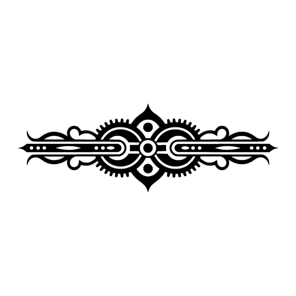Decorative Black Ornament on White Background vector