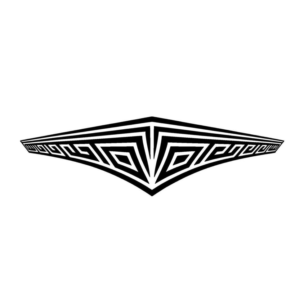 Abstract Geometric Pattern in Perspective, Black White vector