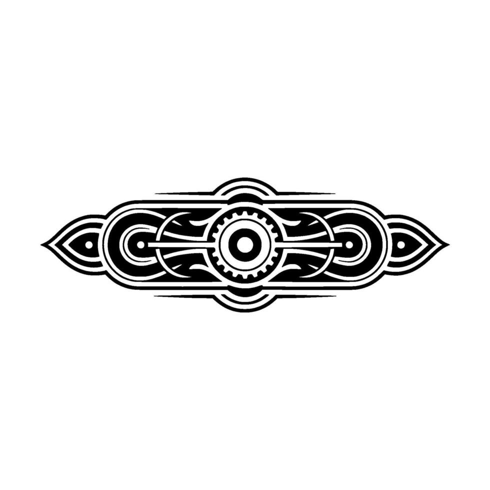 Intricate Art Deco Pattern, Black White, Geometric Ornament vector