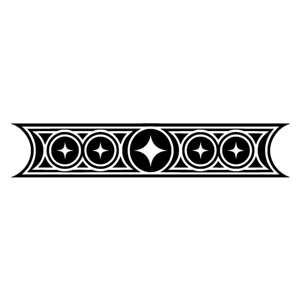 Minimalist Geometric Border with Star Motif vector