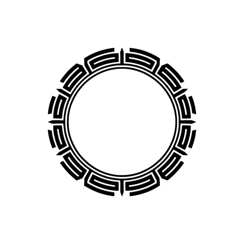 Geometric Circle Border, Minimalist , Decorative Element vector