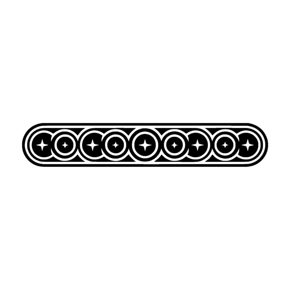 Geometric Black and White Border on Neutral Background vector
