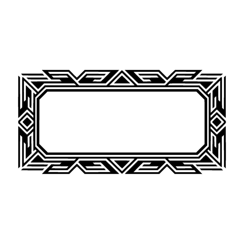 Elegant Art Deco Frame Illustration on White Background vector