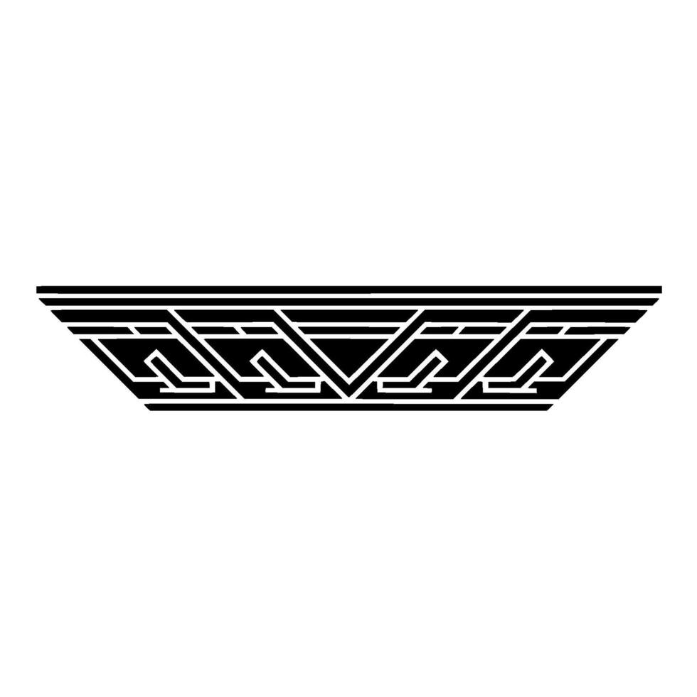 Geometric Border Element Black on White, Art Deco vector