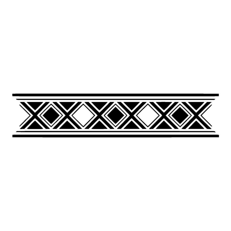Minimalist Geometric Border , Black, White, Gray Ornament vector