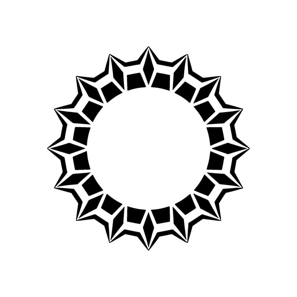 Geometric Starburst Frame in Black, White, Gray, Minimalist vector