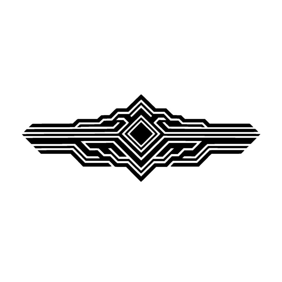Geometric Black and White Element Deco Style, Circuit Board Aesthetic vector