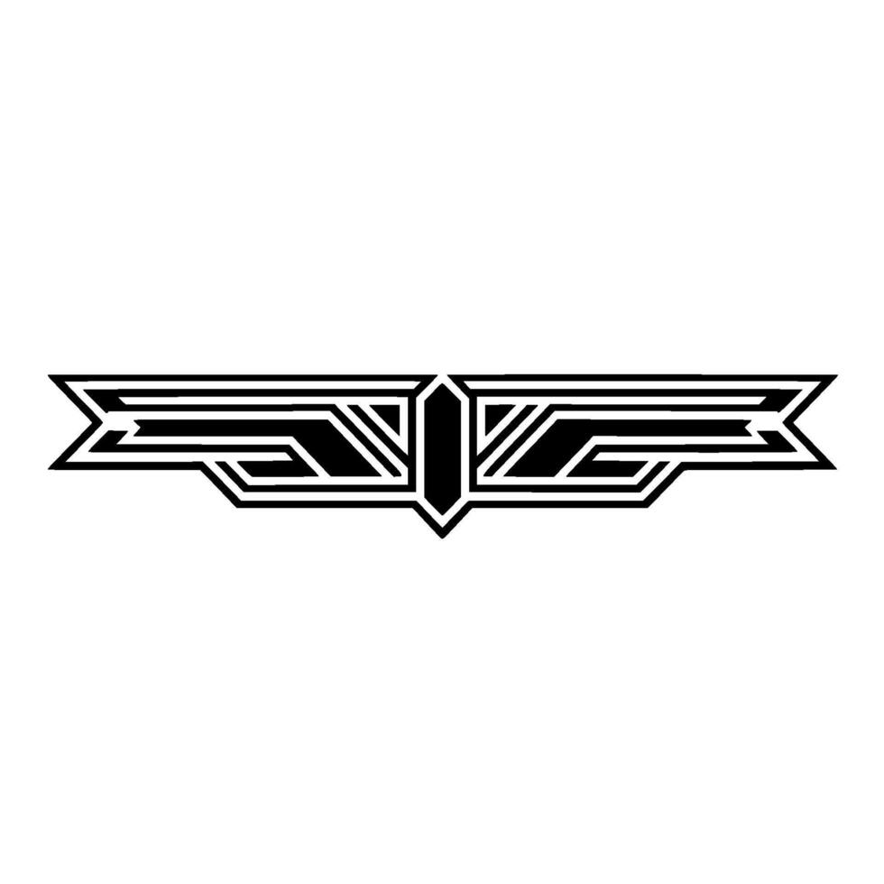 Art Deco Geometric Banner - Minimalist Black and White vector