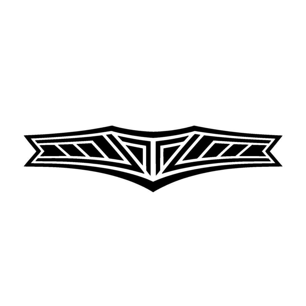 Minimalist Art Deco Black White Element on White Background vector